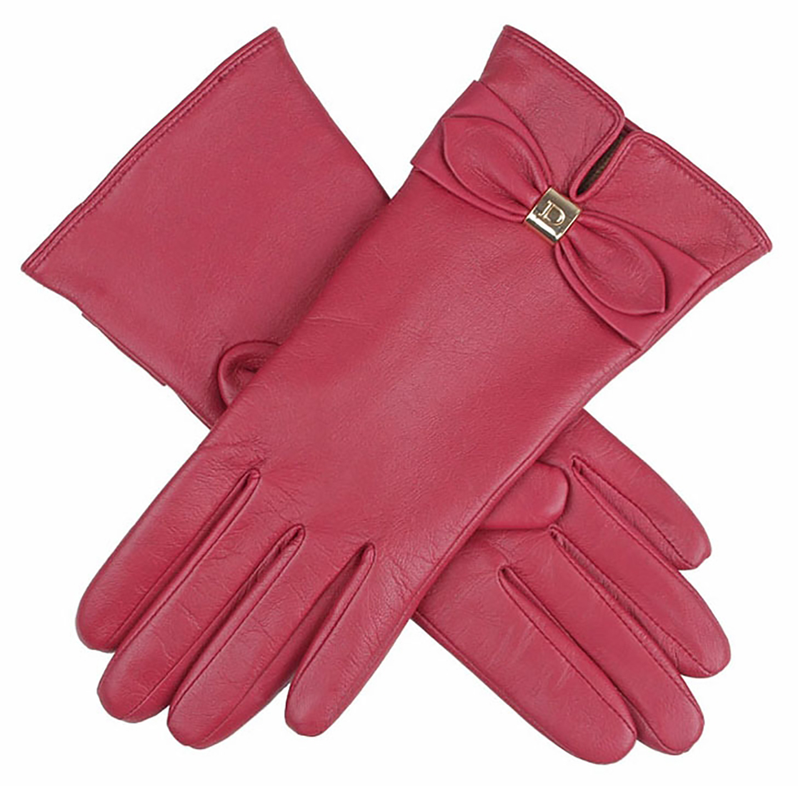 Dents - Ladies Hairsheep Leather Gloves with Bow Detail